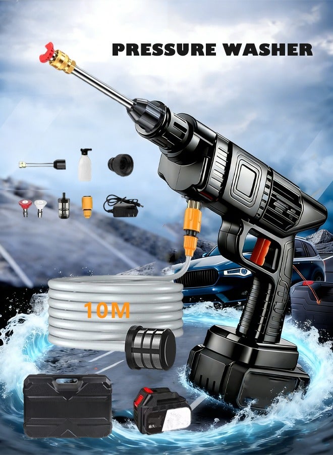 Bolivia's Pressure Washer, Car Washing Pressure Pump,Handheld Cordless Electric Pressure Washer - Portable Design with 6 Nozzles & Water Tank for Car Washing, Home Cleaning, Garden Use - Image 1